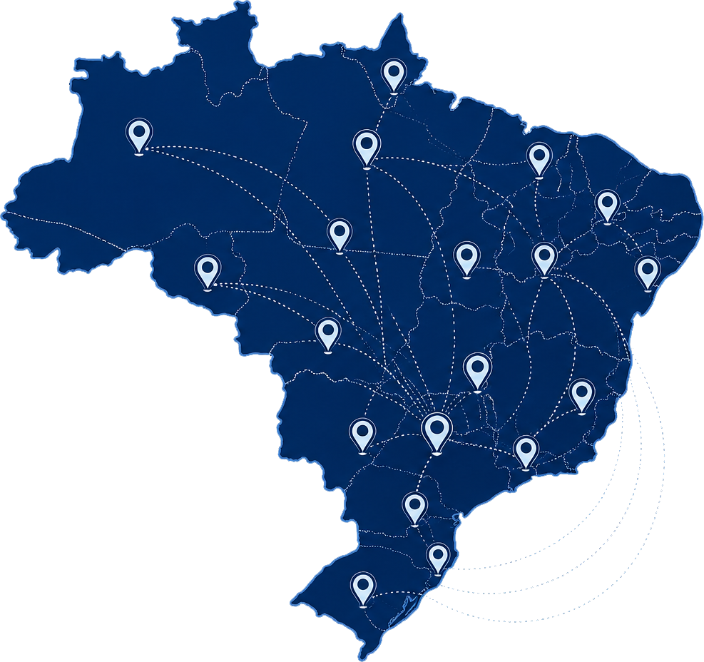 Mapa do Brasil conectado